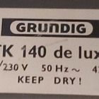 GRUNDIG TK-140 De Luxe 4-Raita putki-kelanauhuri (Lisäkuvat) - pikkukuva 2