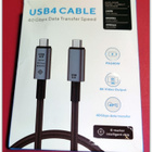 Uusi laadukas USB C 240W / 40Gpbs USB4 kaapeli /0,5m #29629 - pikkukuva 1
