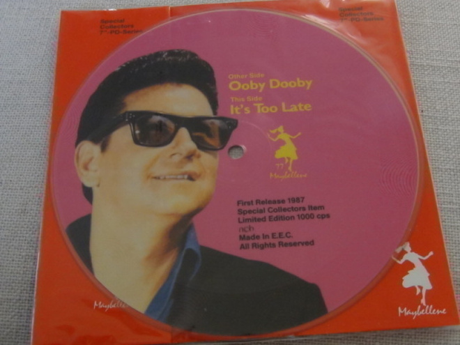 Roy Orbison ooby dooby 7 45 Tanska 1987 Kuvalevy