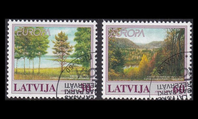 Latvia 496-7 o Europa luonnonsuojelu (1999)