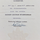 VANHA Luovari Suomen Leijona Ritarikunta Anisoristi 1945 - pikkukuva 2