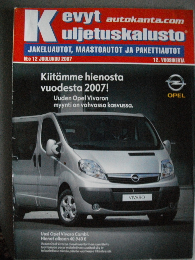 Kevyt kuljetuskalusto Nro 12/2007 (26.3)