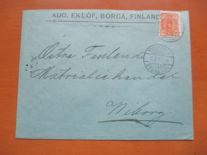 1900 Kuokkala venäläisleima porvoolaiskuorella