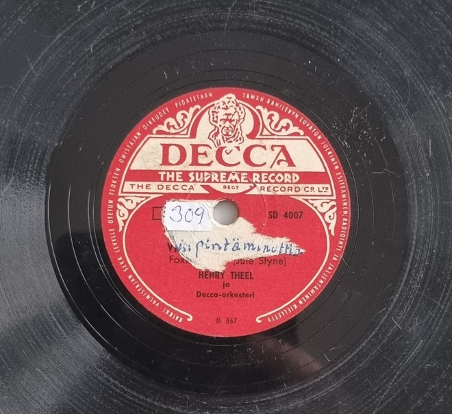 Savikiekko 1947 - Henry Theel - Decca SD 4007