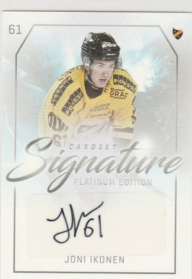 2018/19 Cardset Signature Joni Ikonen , Kalpa