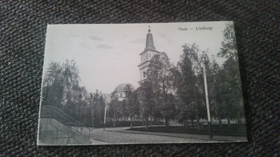Oulu Kirkko. Wanha kulkematon postikortti