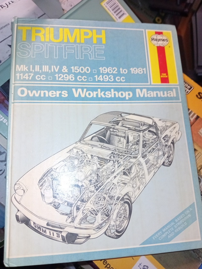 Korjausopas Triumph Spitfire Haynes ( SIS POSTIKULU )