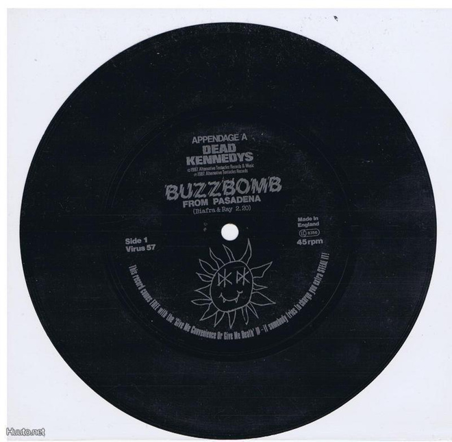 DEAD KENNEDYS buzzbomb / rednecks 45 Flexi -1987- kbd hc