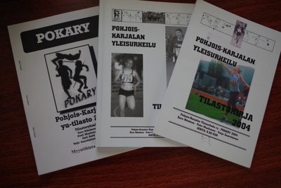 Pohjois-Karjalan yleisurheilutilastokirjat 2002, 2003, 2004