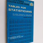 Herbert Arkin : Tables for statisticians - pikkukuva 1