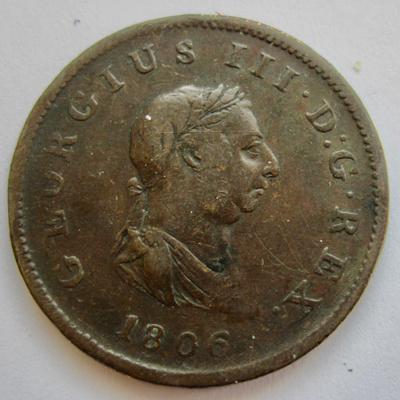 Iso-Britannia Half Penny 1806