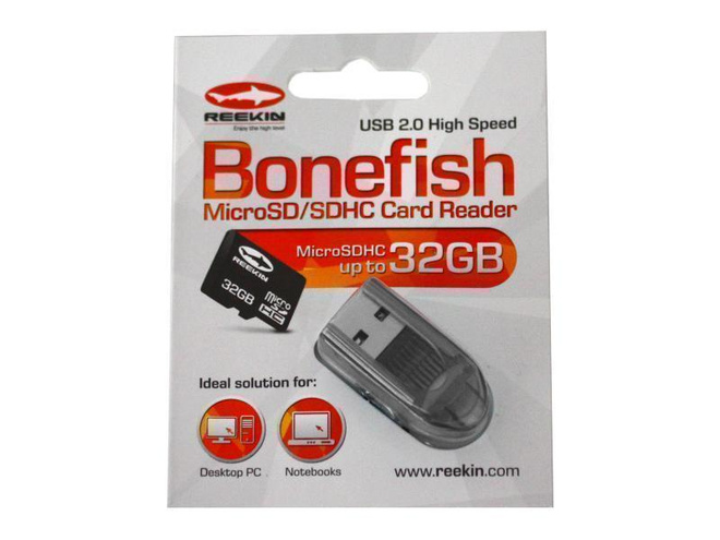 Reekin Bonefish USB2 Kortinlukija microSDHC, eri värejä UUSI