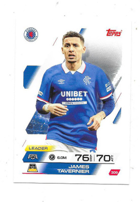 2025-26 Topps Match Attax CL #309 James Tavernier , Rangers