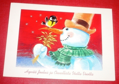 Lumiukko seurustelee tintin kanssa   (K12)