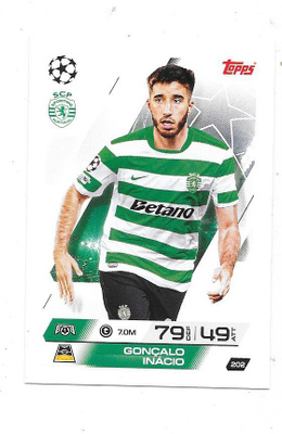 2025-26 Topps Match Attax #202 Gonzalo Inacio , Sporting CP