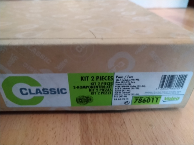 VW kytkimen asetelma Valeo 786011