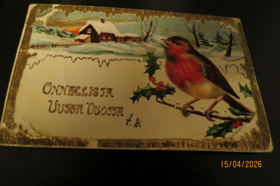 POSTIKORTTI LAKKAPINTAINEN 1928 KULKENUT