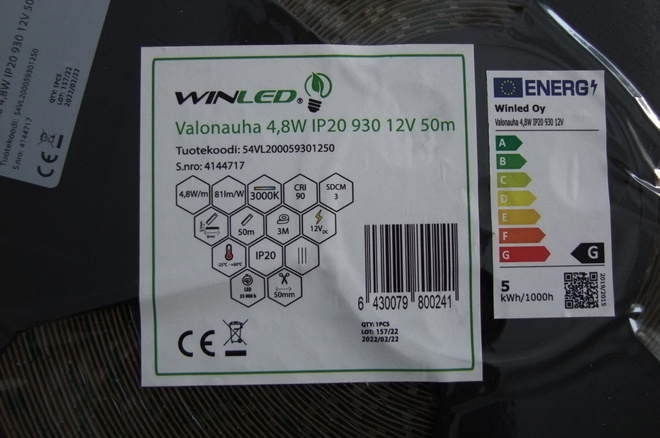 Winled valonauha 4.8W/M 50 metriä ALE!