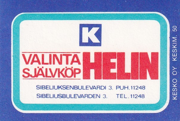 Helsinki, Valinta Helin Sibeliuksenbulevardi  3   s10/2