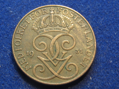 5 öre 1931. Ruotsi-Sweden