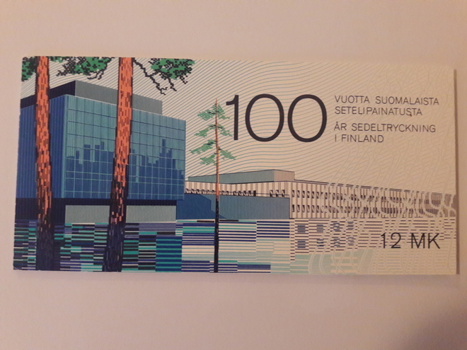 Postimerkkivihko, 100 v. suomalaista setelipainatusta, 1984
