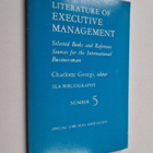 Charlotte Georgi : Literature of Executive Management : S... - pikkukuva 1