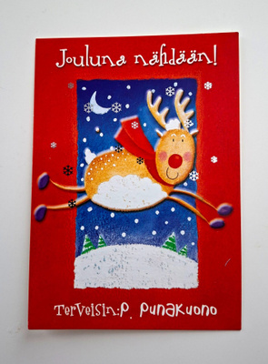 "Jouluna nähdään!"-KULKEMATON JOULUKORTTI