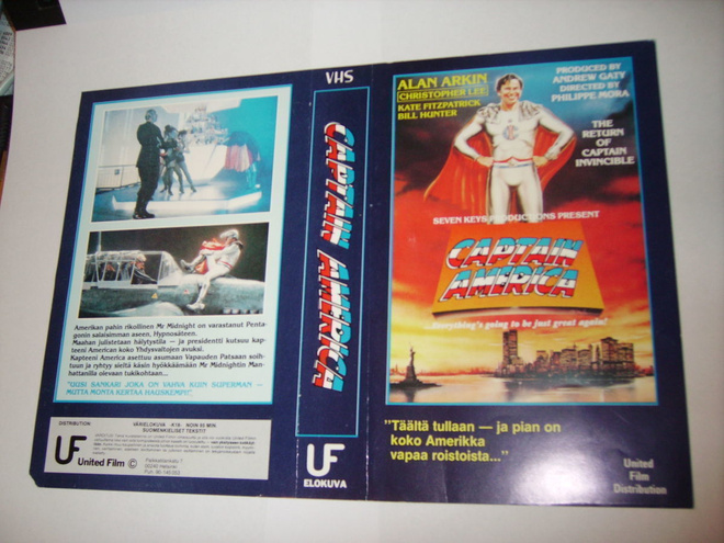 Vhs kansipaperi Fix - CAPTAIN AMERICA (Sis.postikulut)