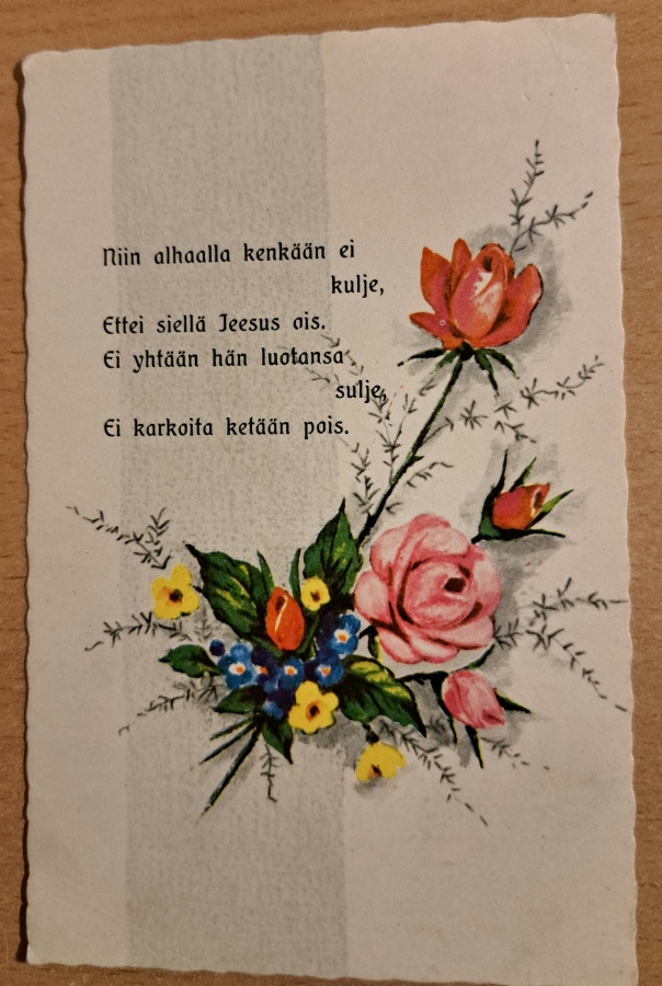 kukkakimppu, raamatunlause, kulkenut 1968