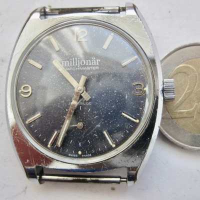 VANHA Kello Millkonär Watchmaster 17 Kiv Incabloc Sveitsi