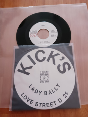 Kick's – Lady Bally 7" ps orig 1976 Love Records uusi mint!!