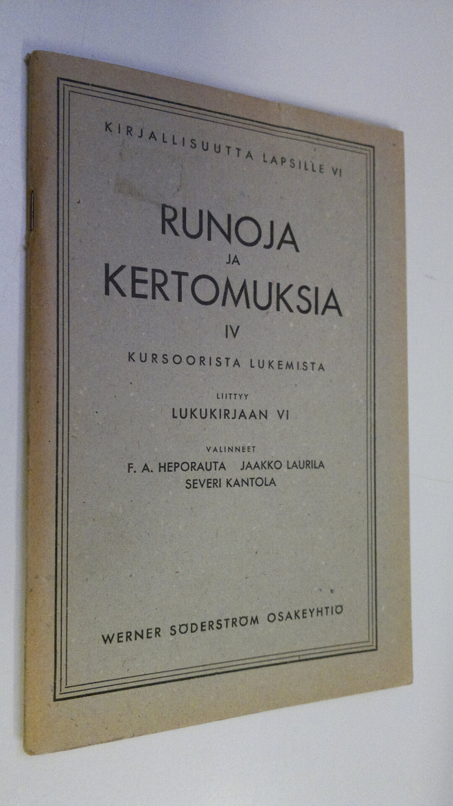 F. A. ym. (valinneet) Heporauta : Runoja ja kertomuksia 4...