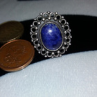 Vintage Hopea lapis lazuli kivi sormus  925 - pikkukuva 3