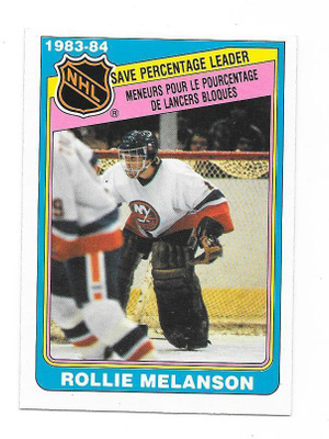 1984-85 OPC #387 Rollie Melanson New York Islanders MV