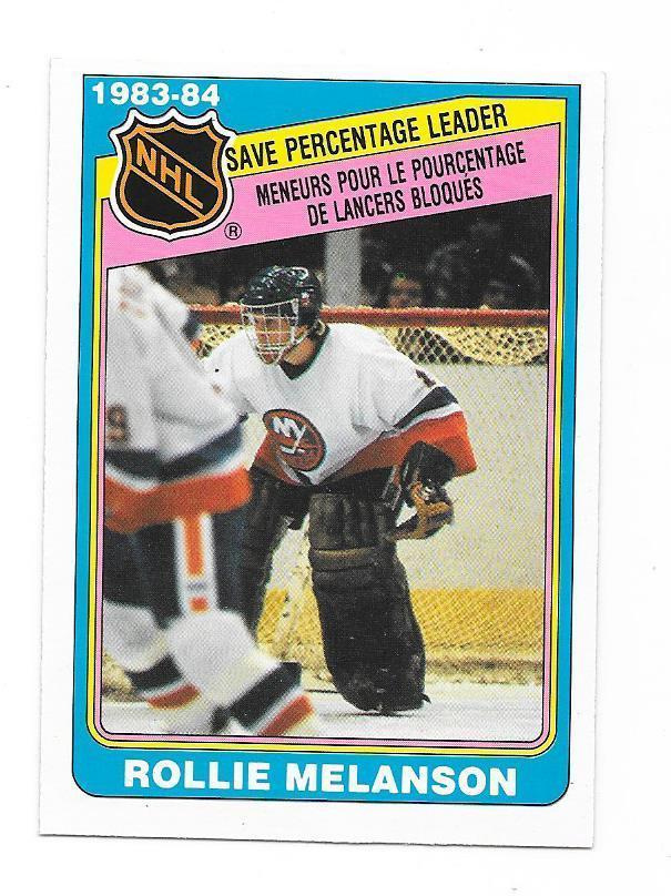 1984-85 OPC #387 Rollie Melanson New York Islanders MV
