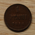Suomi, 1 penni 1916, Nikolai II - pikkukuva 1