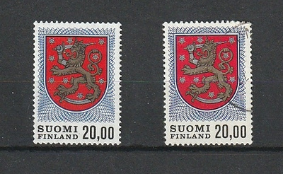 1978 20mk yleis-merkki leimattuna ja leimaamattomana**