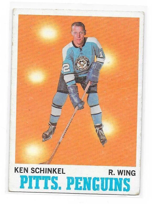 1970-71 Topps #92 Ken Schinkel Pittsburgh Penguins