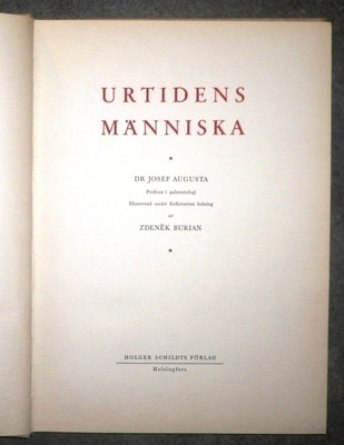 Josef Augusta : Urtiedens Människa 1960 1.p.