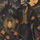 Halloween luuranko on pukeutunut tyylikkäästi - pikkukuva 1