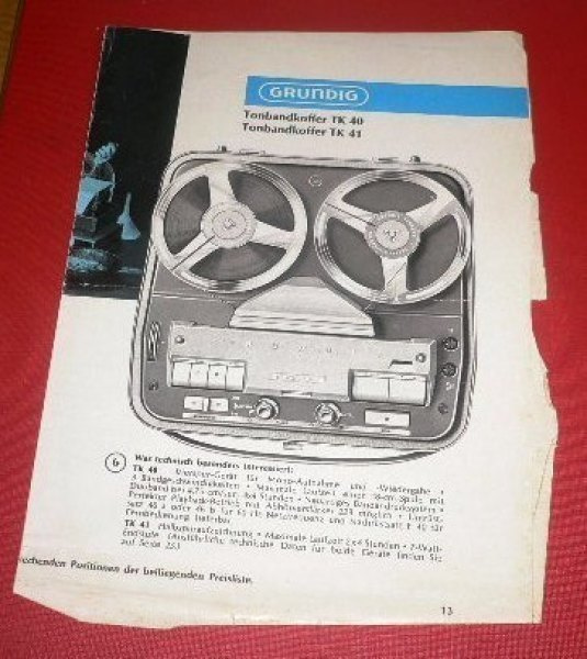 Grundig Tonbandkoffer TK - 40 Esite (K6)