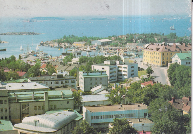 Hanko,  Hangö.  Ilmakuvakortti, e121