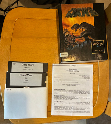 Dino Wars - C64 / Commodore 64 disketti, box