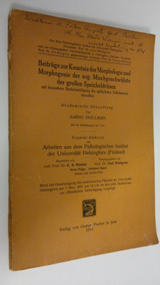 Aarno Snellman : Beiträge zur Kenntnis der Morphologie un...