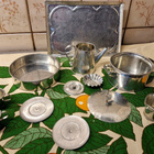 Nuken vintage  ruokailusetti metallia - pikkukuva 1