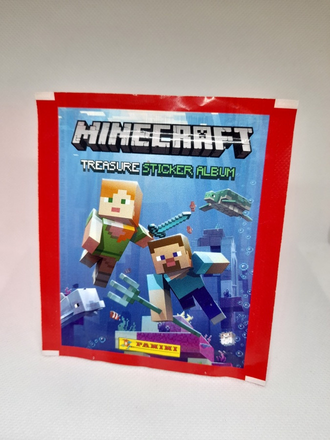 Minecraft Treasure, tarrakuva-pussi, Panini 2021