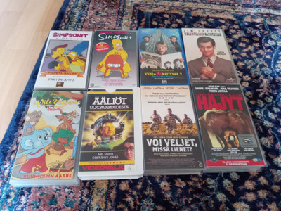 8 kpl vhs