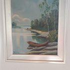 Vanha järvimaisema taulu, öljyväri taulu 41 x 32 cm - pikkukuva 1