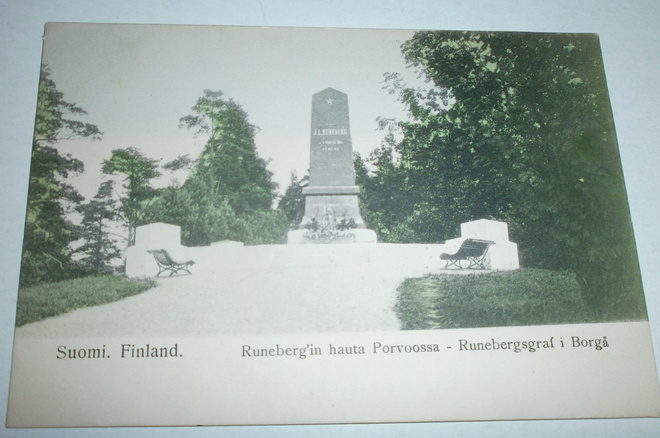 Porvoo, Runebergin hauta, vanha väripk, p. 1908