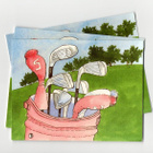 KORTTIPOHJA "°GOLF BAG"° 2-osainen - pikkukuva 1